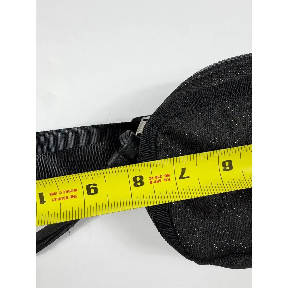 Ivivva by Lululemon Round Off Black Shimmer Crossbody Belt Bag Wristlet OS